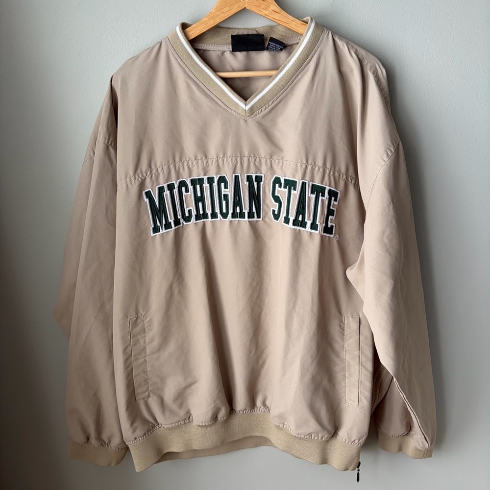 Michigan State Spartans Football Windbreaker Jacket J2‎ Sport Men's XL SIGNED
